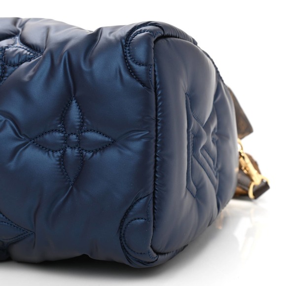 ❌❌LOUIS VUITTON Pillow Speedy Bandouliere 25 Monogram Nylon Metallic Blue bag LV - Picture 8 of 11